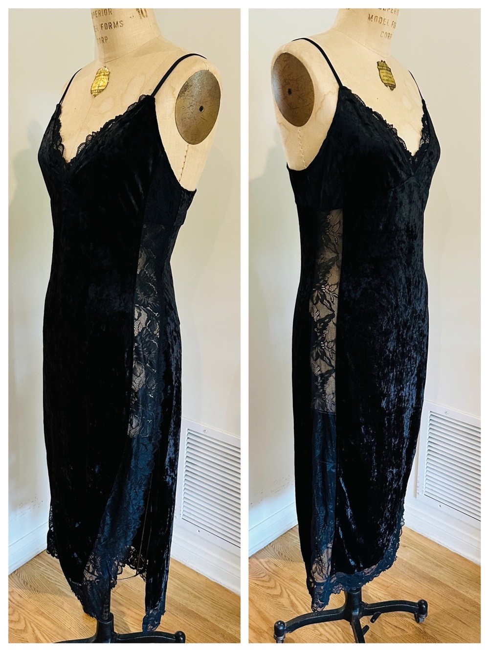 Free People Intimately Raise A Toast Midi Slip Dress, Black, Lg - Picture 3 of 8